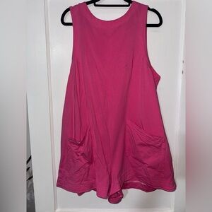Fuchsia Sleeveless Romper